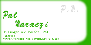 pal maraczi business card