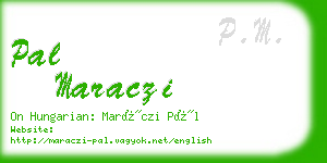 pal maraczi business card